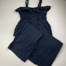 Load image into Gallery viewer, Girls Anko, navy cotton jumpsuit, inside leg: 47.5cm, GUC, size 10,  