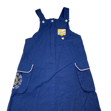 Girls La Compagnie des Petits, cotton overalls dress / pinafore, no size, armpit-armpit: 33cm, GUC, size 6-8, L: 67cm