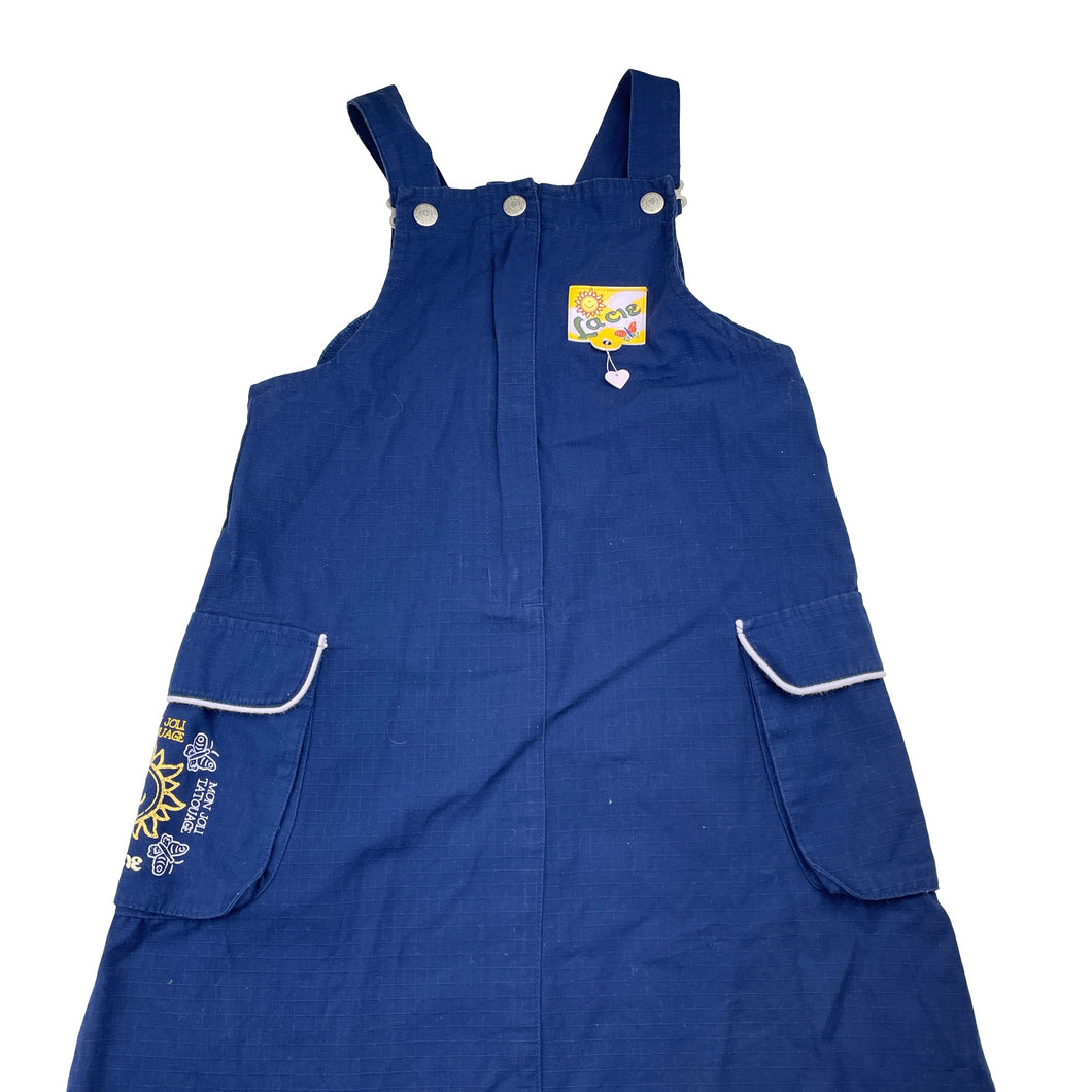 Girls La Compagnie des Petits, cotton overalls dress / pinafore, no size, armpit-armpit: 33cm, GUC, size 6-8, L: 67cm