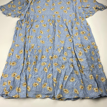 Load image into Gallery viewer, Girls POMP de LUX, floral viscose short sleeve dress, EUC, size 13-14, L: 85cm