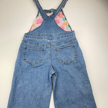 Load image into Gallery viewer, Girls Milkshake, embrodered stretch denim overalls, inside leg: 50.5cm, FUC, size 8,  