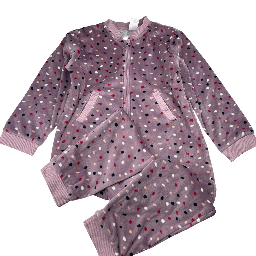 Girls Anko, fleece all-in-one pyjamas / sleepsuit, GUC, size 6,  