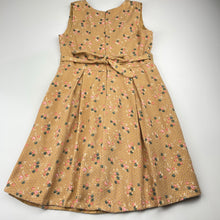 Load image into Gallery viewer, Girls lined, soft feel floral dress, no size, armpit-armpit: 32cm, FUC, size 6-7, L: 67cm