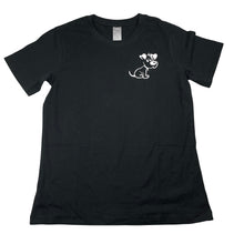 Load image into Gallery viewer, Unisex Clothing &amp; Co, black cotton tee / top, dog, EUC, size 10,  