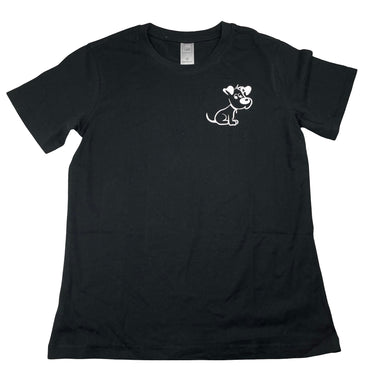 Unisex Clothing & Co, black cotton tee / top, dog, EUC, size 10,  