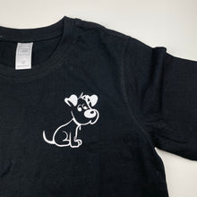 Load image into Gallery viewer, Unisex Clothing &amp; Co, black cotton tee / top, dog, EUC, size 10,  