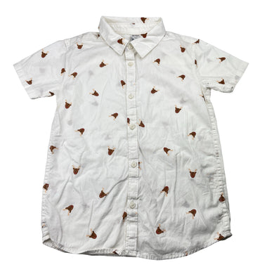 Boys Anko, cotton Christmas short sleeve shirt, EUC, size 7,  