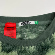 Load image into Gallery viewer, Boys Lily &amp; Dan, camo print fleece pyjama top, GUC, size 7,  