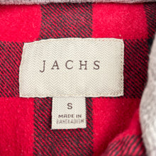 Load image into Gallery viewer, Boys JACHS, hooded flannel cotton shirt, size S, armpit-armpit: 40cm, shoulder-cuff: 45cm, GUC, size 8-9,  