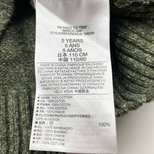 Load image into Gallery viewer, Boys GAP, khaki knit cotton sweater / jumper, EUC, size 5,  