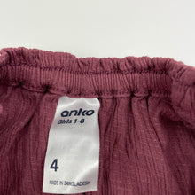 Load image into Gallery viewer, Girls Anko, crinkle stretch cotton top, EUC, size 4,  