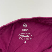 Load image into Gallery viewer, Girls Target, organic cotton long sleeve top, GUC, size 4,  