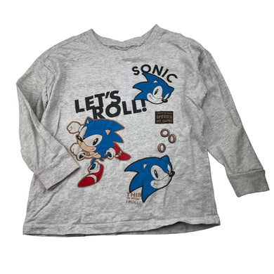 Boys SONIC, long sleeve pyjama top (wash fade), FUC, size 3-4,  