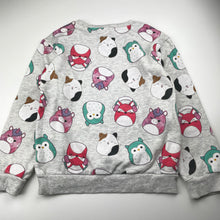 Load image into Gallery viewer, Girls SQUISHMALLOWS, fleece-lined sweater / jumper (wash fade), FUC, size 9,  