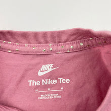 Load image into Gallery viewer, Girls NIKE, pink cotton tee / top, gold stars, EUC, size 10-12,  
