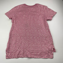 Load image into Gallery viewer, Girls NIKE, pink cotton tee / top, gold stars, EUC, size 10-12,  