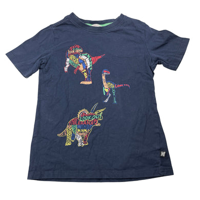 Boys Milkshake, navy cotton tee / top, dinosaurs, GUC, size 7,  