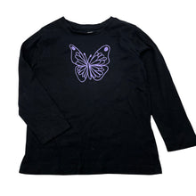 Load image into Gallery viewer, Girls Brilliant Basics, cotton long sleeve tee / top, butterfly, EUC, size 5,  