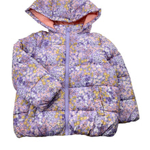 Load image into Gallery viewer, Girls Target, floral puffer jacket / coat, EUC, size 4,  