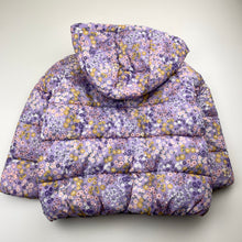 Load image into Gallery viewer, Girls Target, floral puffer jacket / coat, EUC, size 4,  