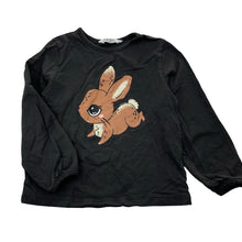 Load image into Gallery viewer, Girls H&amp;M, cotton long sleeve top, rabbit, GUC, size 5-6,  
