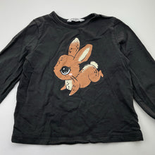 Load image into Gallery viewer, Girls H&amp;M, cotton long sleeve top, rabbit, GUC, size 5-6,  