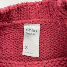 Load image into Gallery viewer, Girls Anko, chunky knit sweater / jumper, GUC, size 3,  