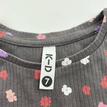 Load image into Gallery viewer, Girls KID, ribbed floral organic cotton blend top, EUC, size 7,  