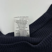 Load image into Gallery viewer, Unisex Target, navy waffle organic cotton long sleeve top, GUC, size 6-8,  