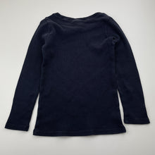 Load image into Gallery viewer, Unisex Target, navy waffle organic cotton long sleeve top, GUC, size 6-8,  