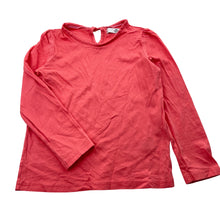 Load image into Gallery viewer, Girls M&amp;S, coral cotton long sleeve tee / top (light mark lower back), FUC, size 4-5,  
