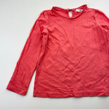 Load image into Gallery viewer, Girls M&amp;S, coral cotton long sleeve tee / top (light mark lower back), FUC, size 4-5,  