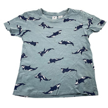 Load image into Gallery viewer, Boys Target, organic cotton pyjama tee / top, whales, FUC, size 7,  