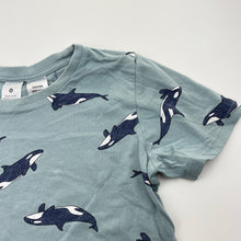 Load image into Gallery viewer, Boys Target, organic cotton pyjama tee / top, whales, FUC, size 7,  