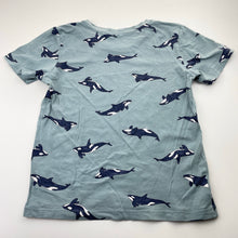 Load image into Gallery viewer, Boys Target, organic cotton pyjama tee / top, whales, FUC, size 7,  