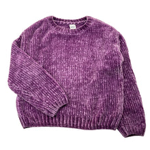 Load image into Gallery viewer, Girls Anko, purple chenille knit sweater / jumper, EUC, size 7,  