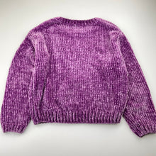 Load image into Gallery viewer, Girls Anko, purple chenille knit sweater / jumper, EUC, size 7,  