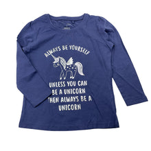 Load image into Gallery viewer, Girls Favourites, cotton long sleeve tee / top, unicorn, EUC, size 3,  