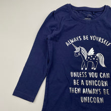 Load image into Gallery viewer, Girls Favourites, cotton long sleeve tee / top, unicorn, EUC, size 3,  