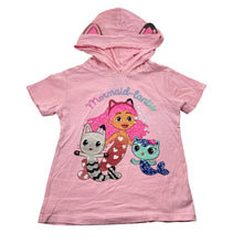 Load image into Gallery viewer, Girls DREAMWORKS, GABBY's DOLLHOUSE cotton hooded tee / top, FUC, size 5,  