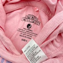 Load image into Gallery viewer, Girls DREAMWORKS, GABBY's DOLLHOUSE cotton hooded tee / top, FUC, size 5,  