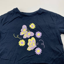 Load image into Gallery viewer, Girls Anko, navy cotton tee / top, butterflies, EUC, size 2,  