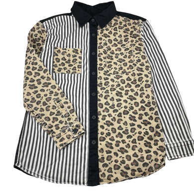 Boys BEAU HUDSON, thick cotton long sleeve shirt (wash fade), FUC, size 9-10,  