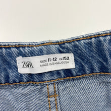 Load image into Gallery viewer, Girls Zara, blue denim shorts / skort, adjustable, GUC, size 11-12,  