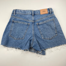 Load image into Gallery viewer, Girls Zara, blue denim shorts / skort, adjustable, GUC, size 11-12,  