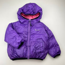 Load image into Gallery viewer, Girls Traveler, reversible down/feather filled jacket/coat, GUC, size 2,  