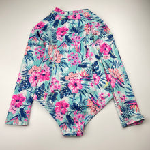 Load image into Gallery viewer, Girls PIPING HOT, long sleeve swim one-piece / surfsuit, GUC, size 7,  