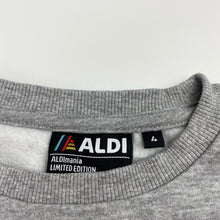 Load image into Gallery viewer, Unisex ALDI, ALDImania limited edition fleece-lined sweater / jumper, EUC, size 4,  