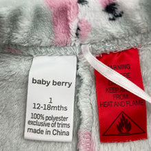 Load image into Gallery viewer, Girls Baby Berry, fleece winter pyjama pants / bottoms, FUC, size 1,  