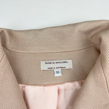 Load image into Gallery viewer, Girls Child by Petals Ink, gold blazer / jacket, made in Australia (small mark right sleeve), FUC, size 14,  